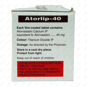 Atorlip 40mg Tablet 10's