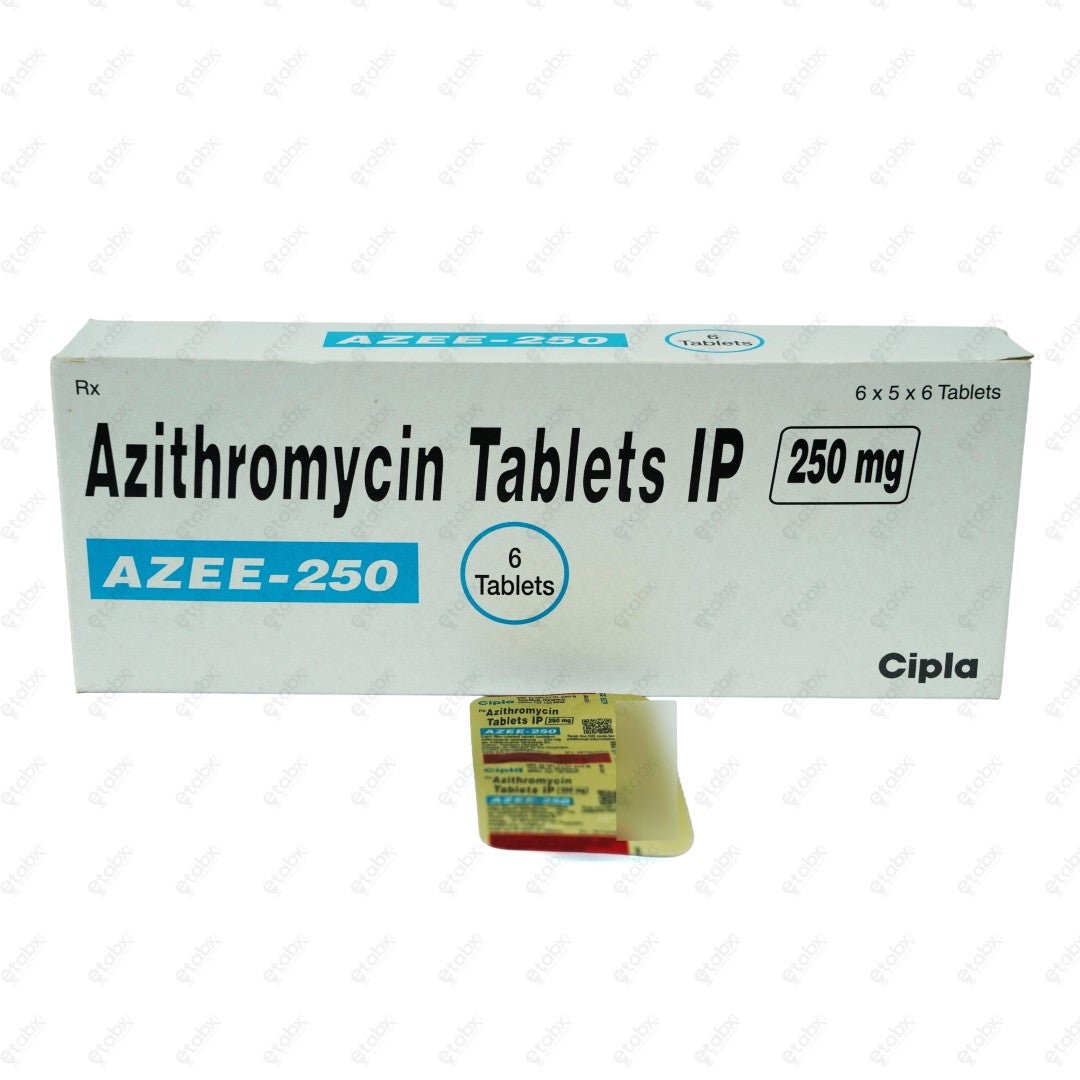 AZEE 250mg Azithromycin Antibiotic Tablets (6's)