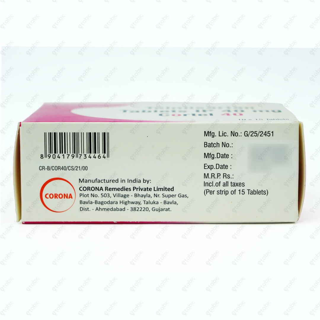 Cortel 40mg Tablet 15's