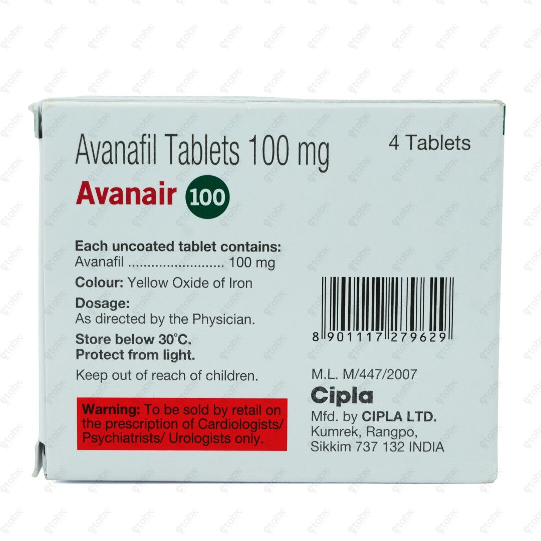 AVANAIR 100mg Tablet 4's