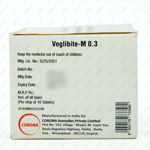 VOGLIBITE M 0.3 Tablet 10's