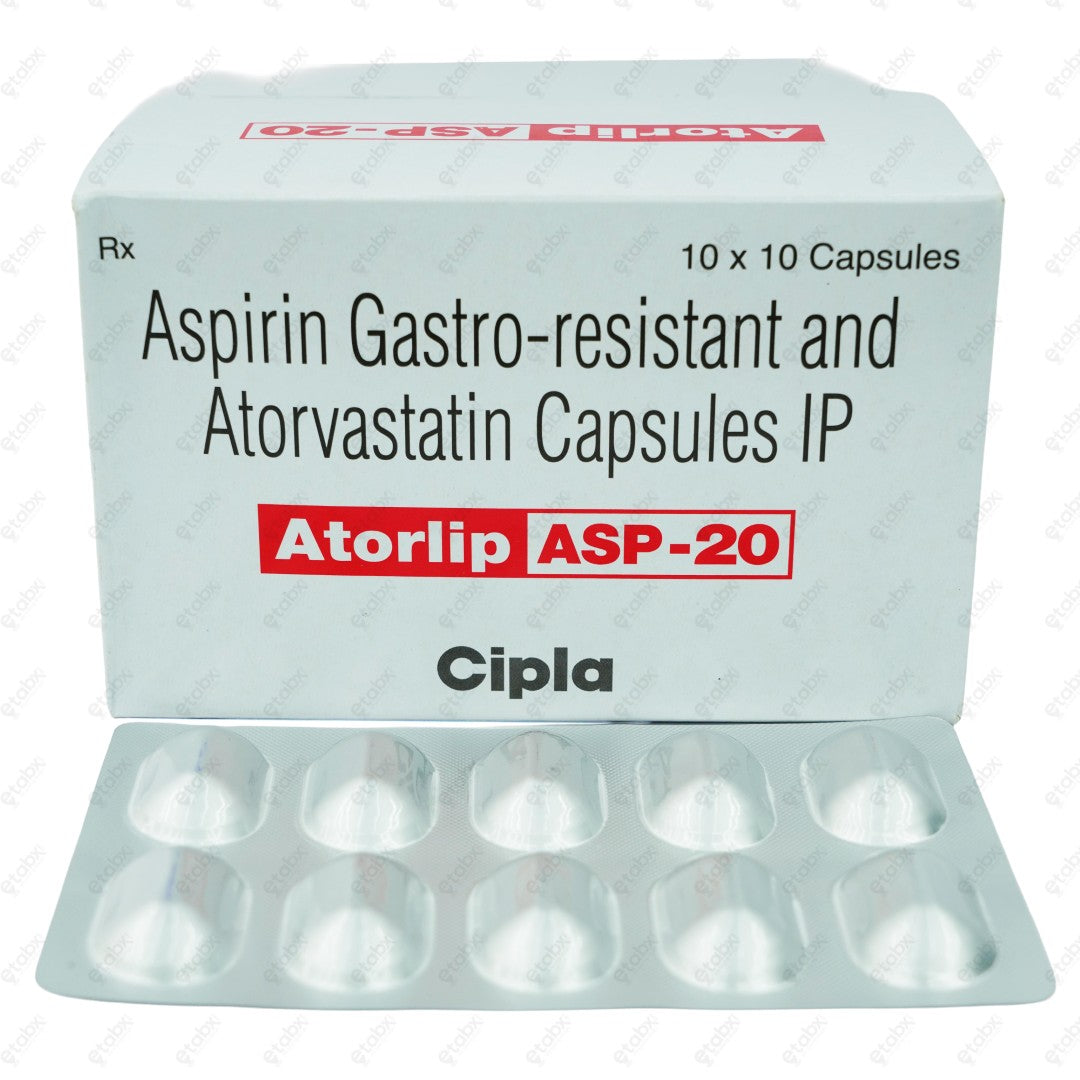 Atorlip ASP 20 Capsule 10's