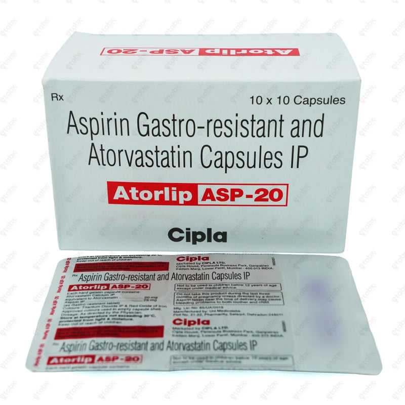 Atorlip ASP 20 Capsule 10's