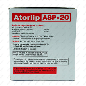 Atorlip ASP 20 Capsule 10's