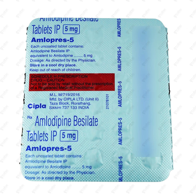 Amlopres 5mg Tablet 30's