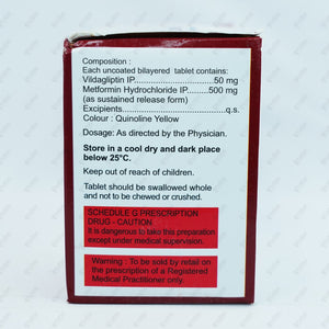 GLUVILDA M + 500MG Tablet 15's