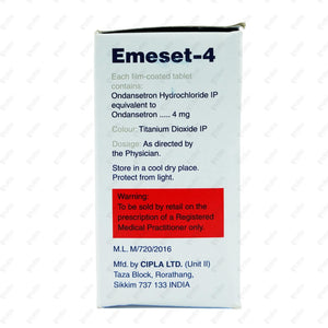 Emeset 4mg Tablet 10's