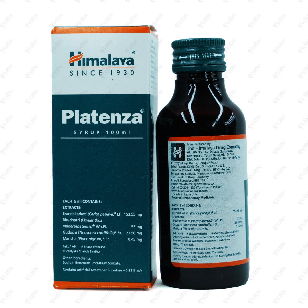 Himalaya PLATENZA Syrup 100ml Natural Immune & Platelet Booster