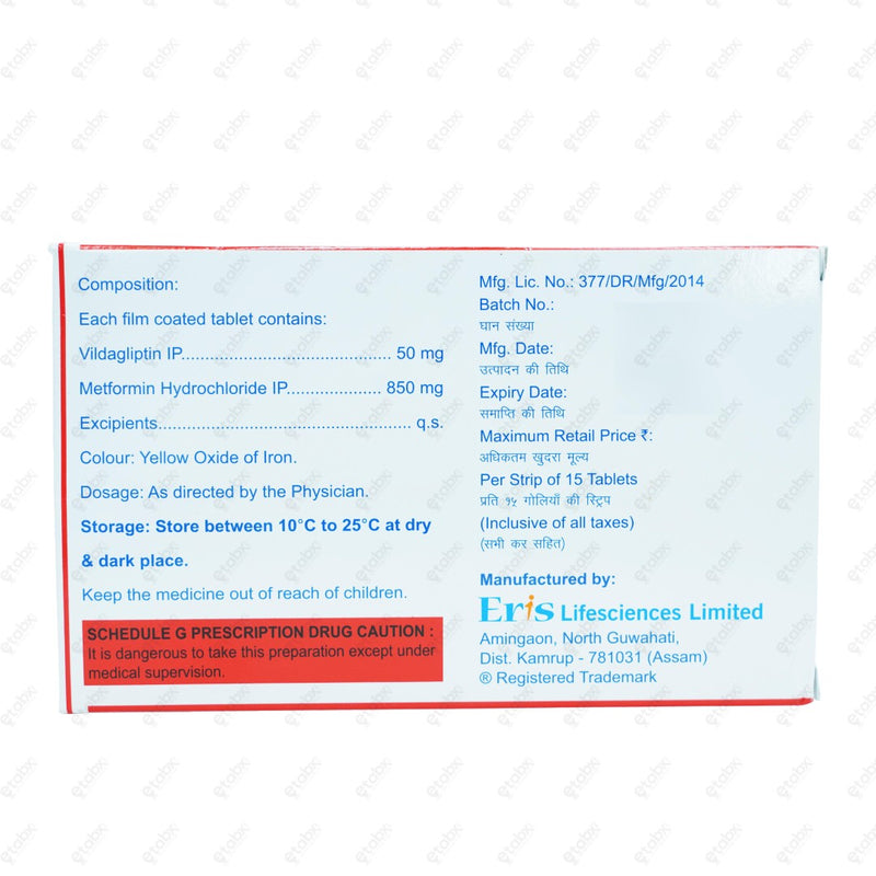 Zomelis Met 50/850mg Tablet 10's