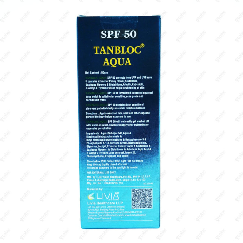 TANBLOC Aqua Gel SPF 50 50gm