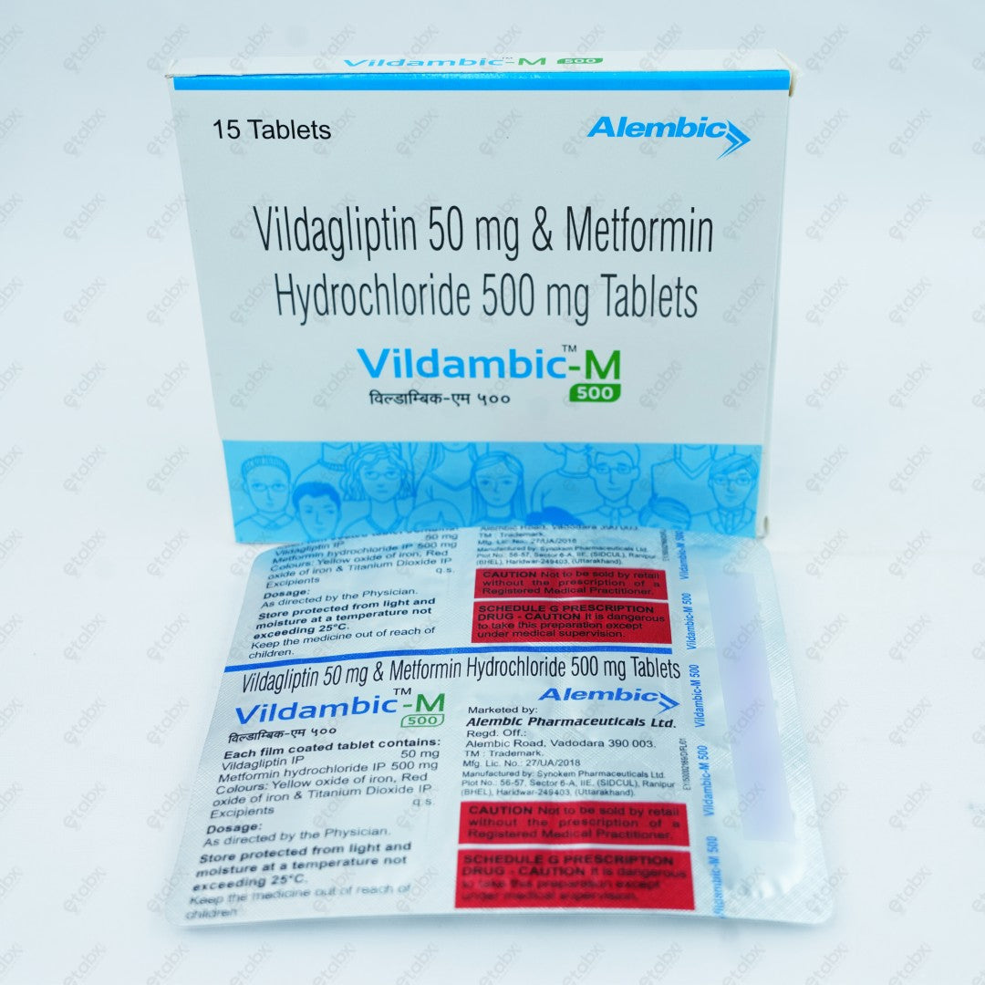 VILDAMBIC M 500MG Tablet 15's