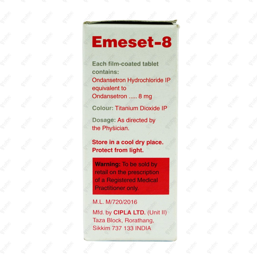 Emeset 8mg Tablet 10's