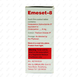 Emeset 8mg Tablet 10's