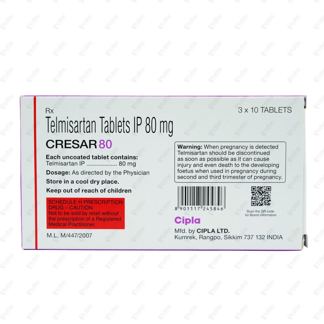 Cresar 80mg Tablet 10's