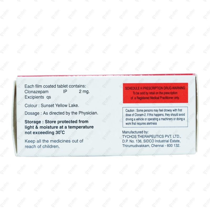 Clonam 2mg Tablet 10's