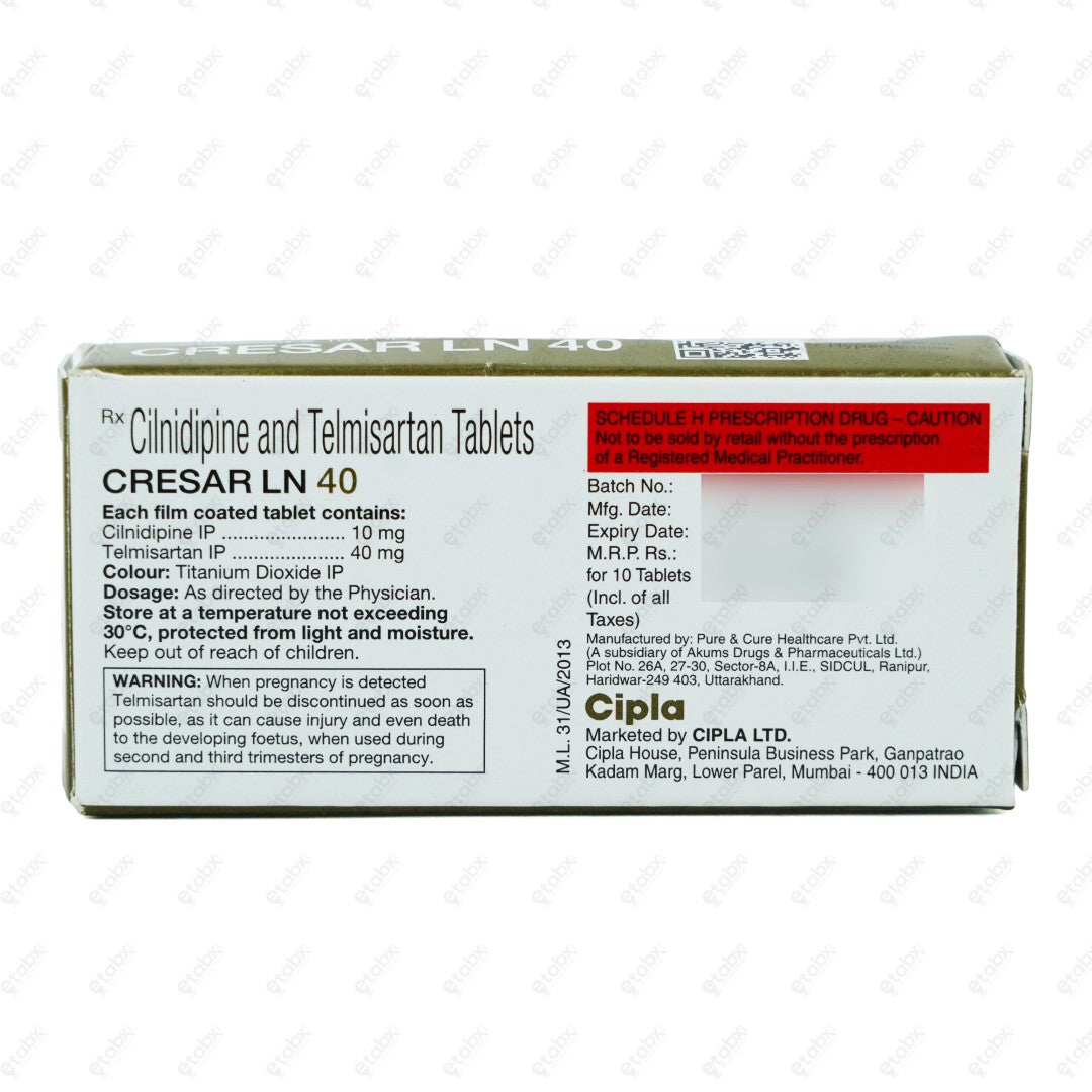 Cresar LN 40/10mg Tablet 10s