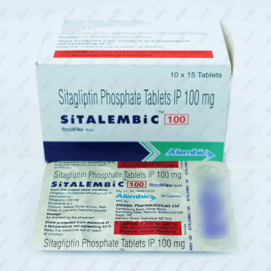 SITALEMBIC 100MG Tablet 15's
