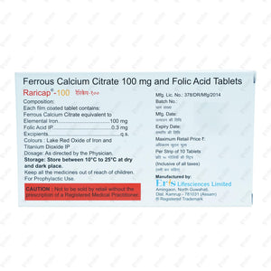 Raricap 100mg Tablet 10's
