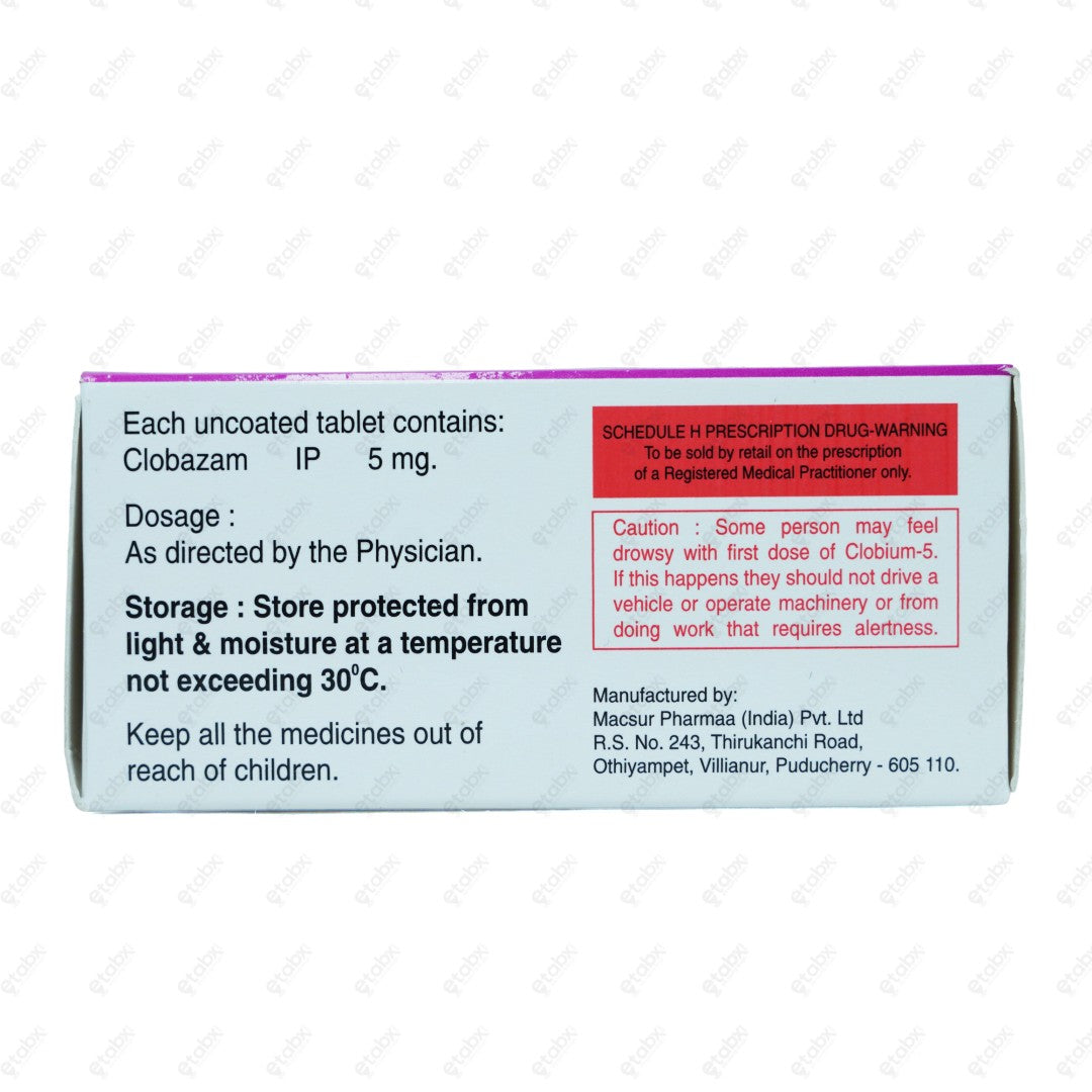 Clobium 5mg Tablet 10's