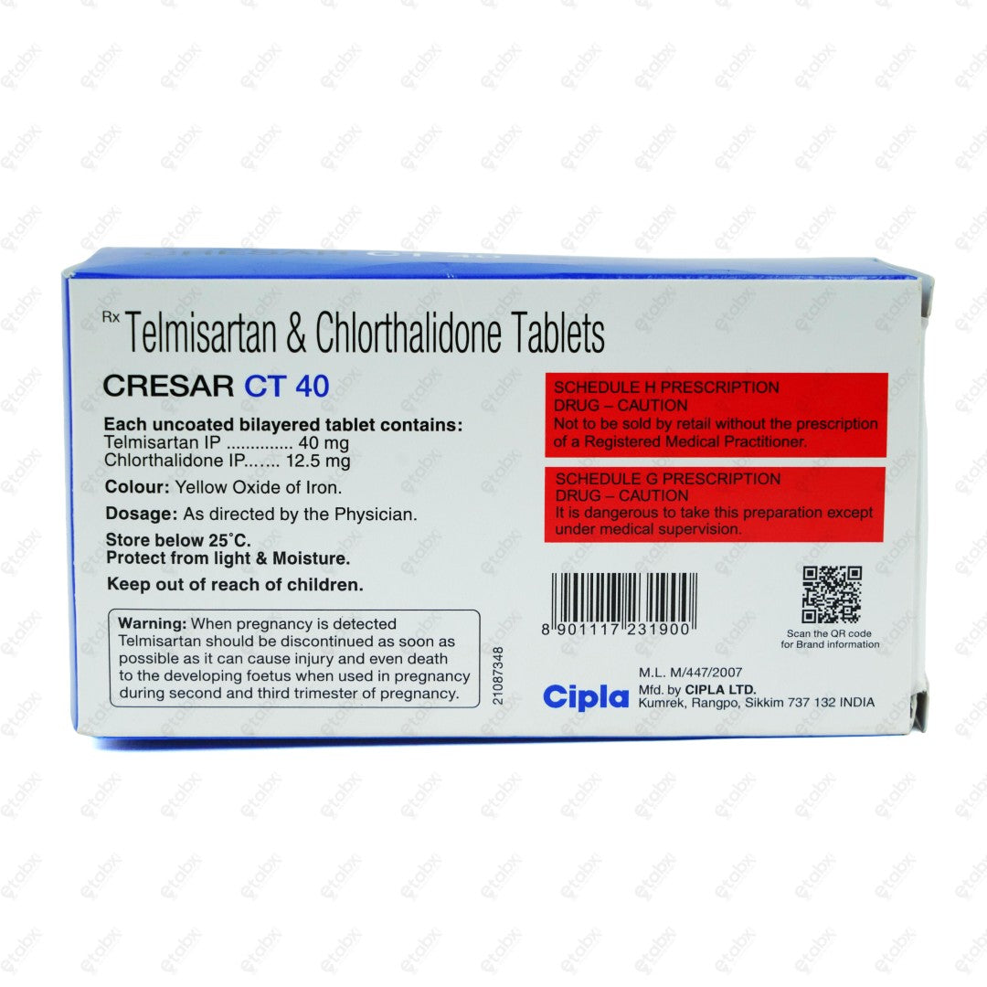Cresar CT 40mg Tablet 10's
