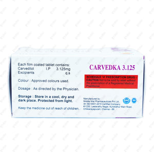CARVEDKA 3.125mg Tablet 10