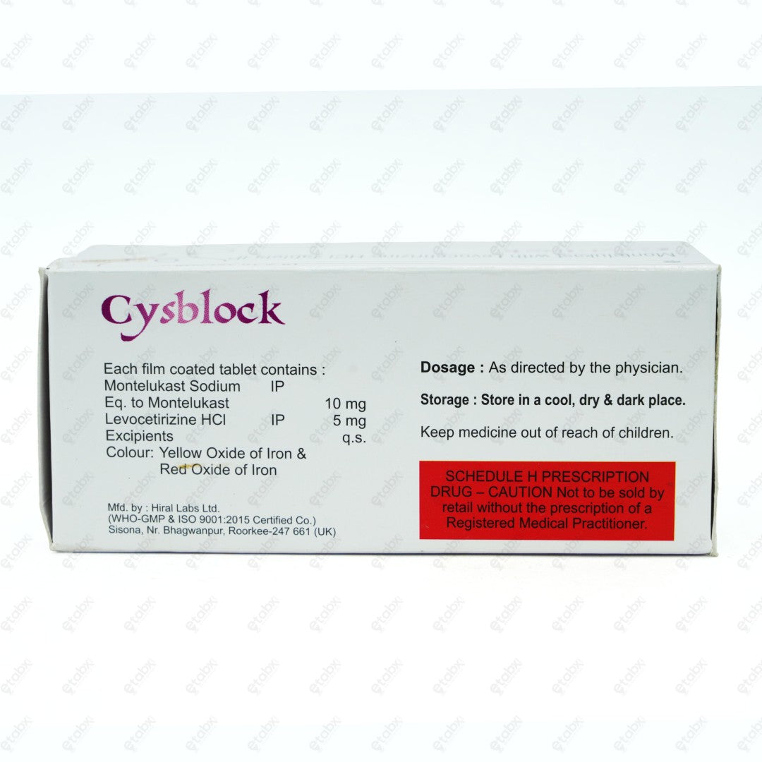 Cysblock Tablet 10's