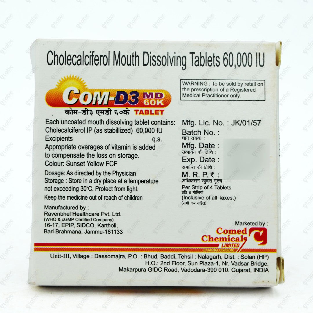 COM D3 MD 60K Tablets 4's