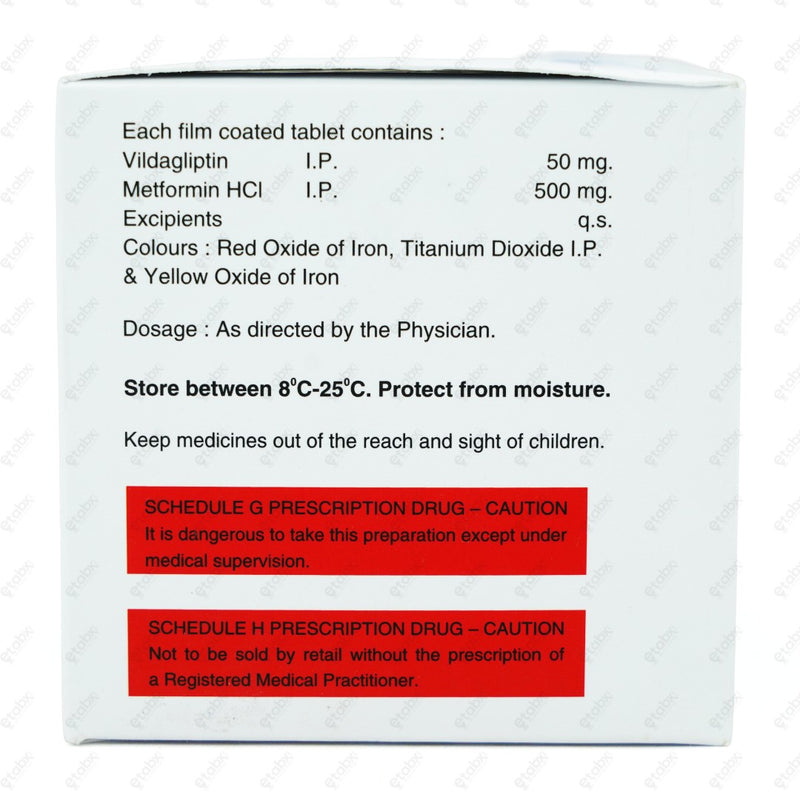 Vildavas M 50/500 Tablet 15s