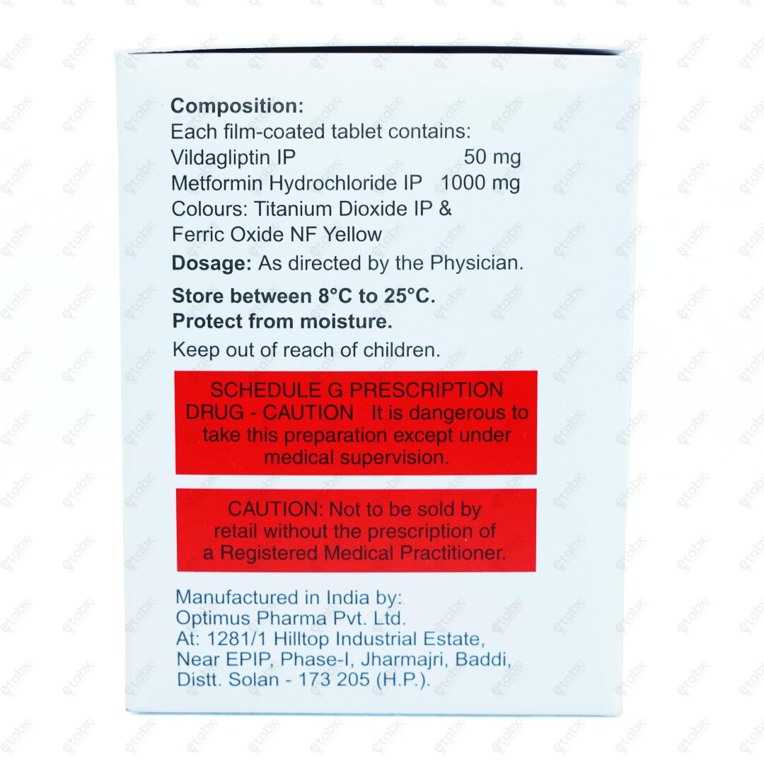 VILDAGARD M 50/1000mg Tablet 15's