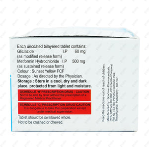 Glycivas M 60 OD Tablet 10's