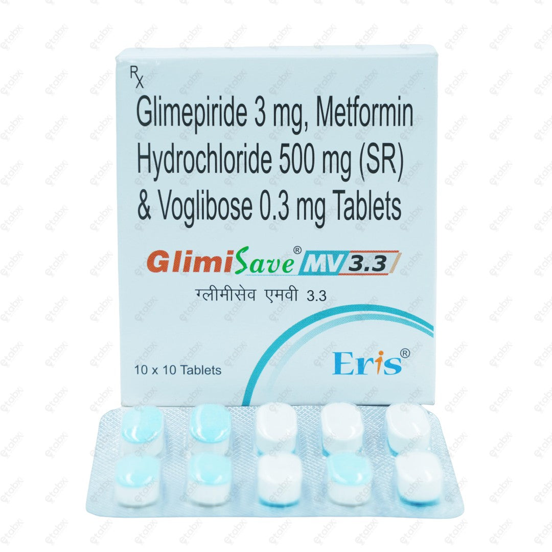 GLIMISAVE MV 3.3 Tablets (10's)