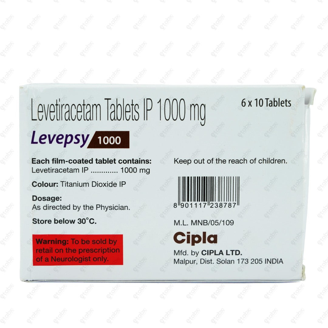 Levepsy 1000mg Tablet 10's