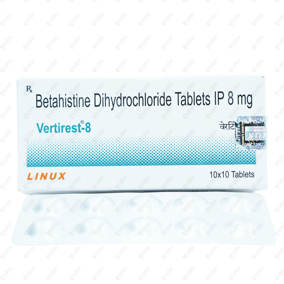 Vertirest 8mg Tablet 10's