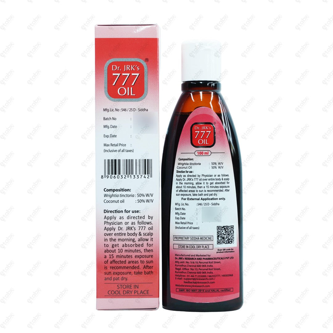 Dr. JRK's 777 Oil 100ML