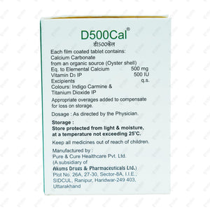 D 500 Cal Tablet 10's