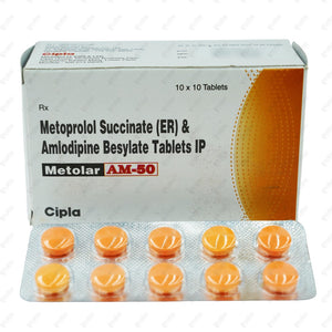 Metolar AM 50mg Tablets 10's