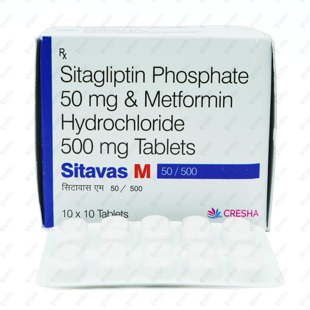 Sitavas M 50/500 Tablet 10's