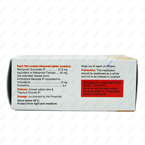 Metolar AM 50mg Tablets 10's