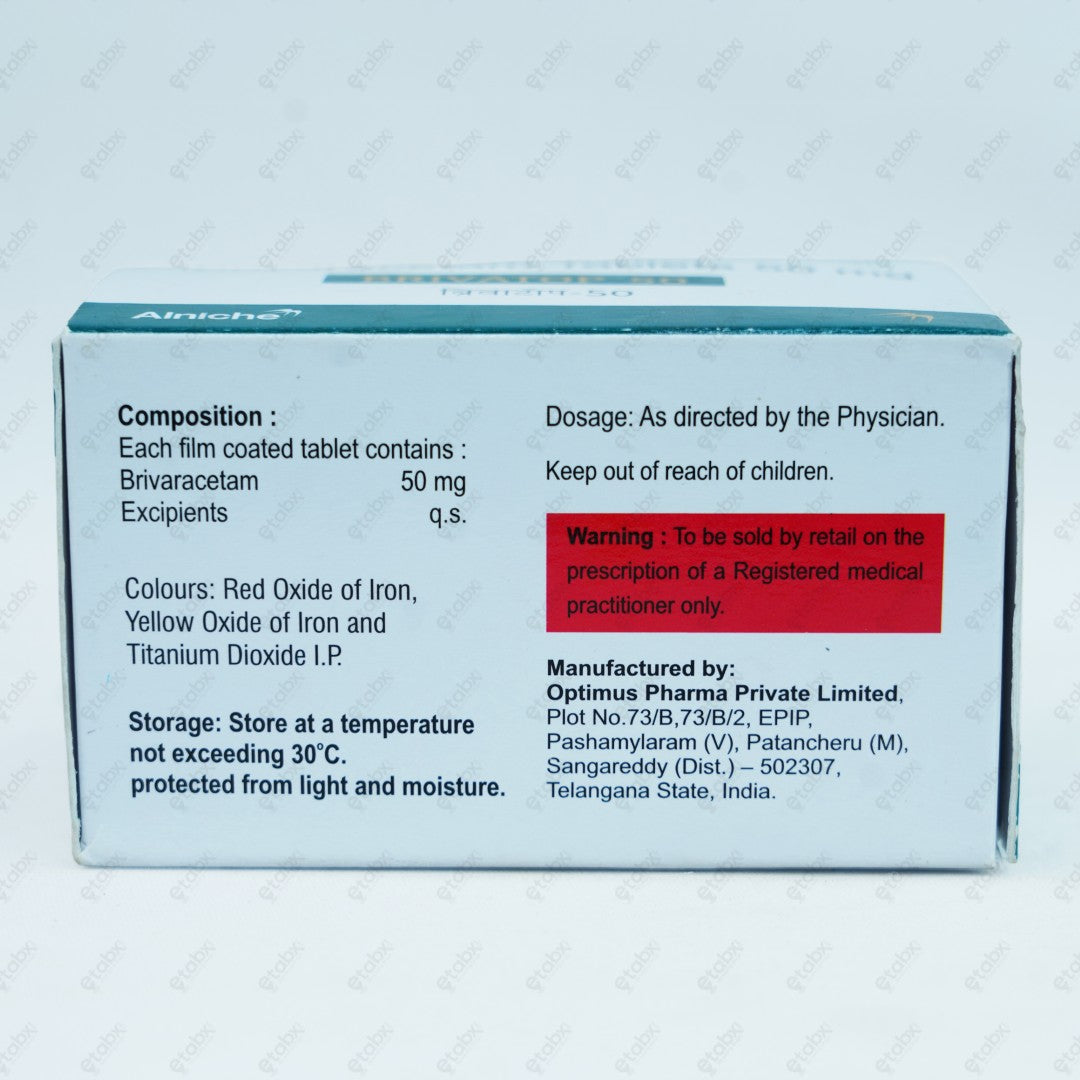 Brivatop 50mg Tablet 14's