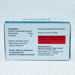 Brivatop 50mg Tablet 14's