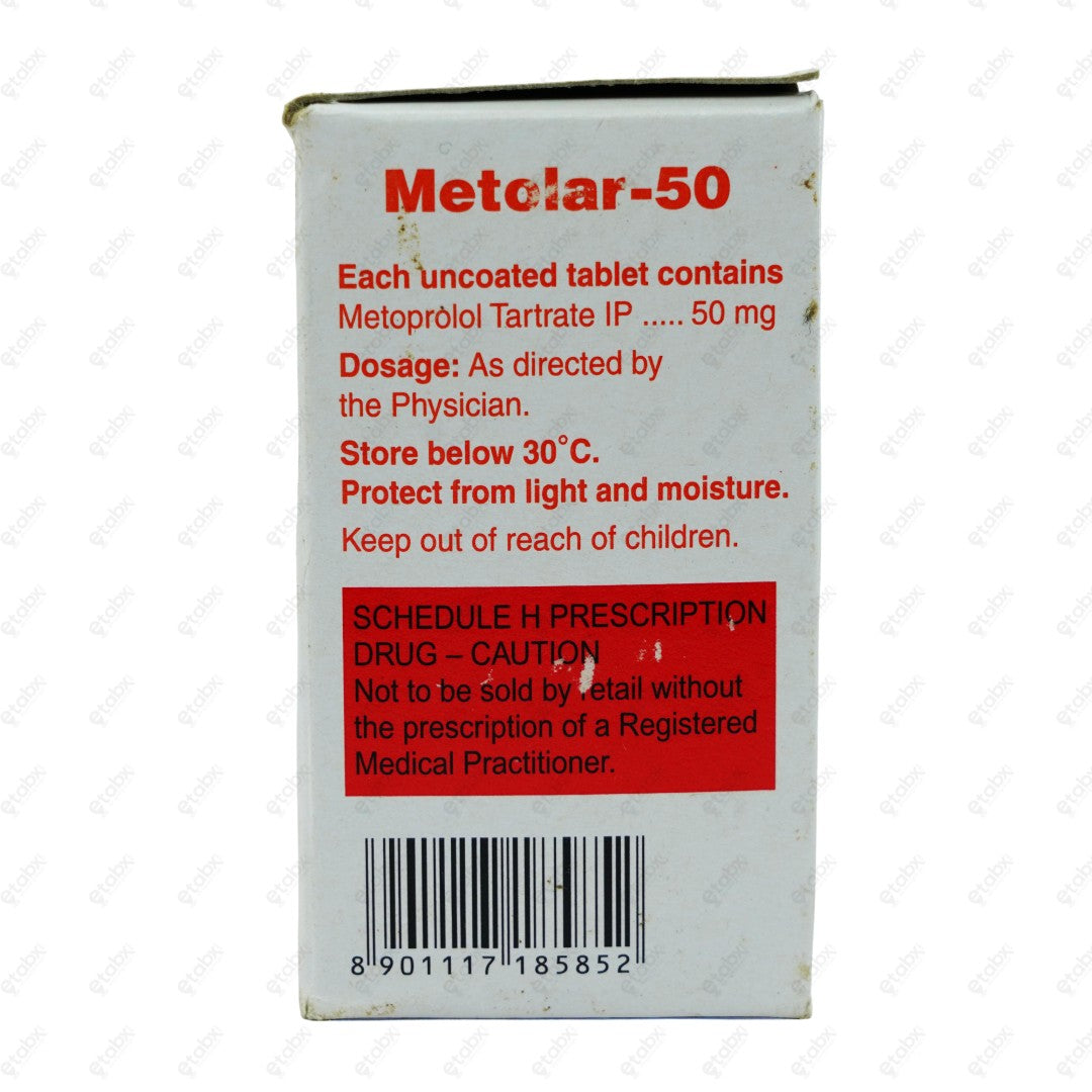 Metolar 50mg Tablet 15's