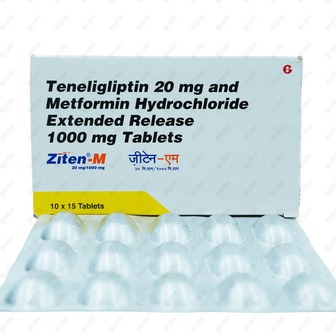 Ziten M 20/1000mg Tablet 15's