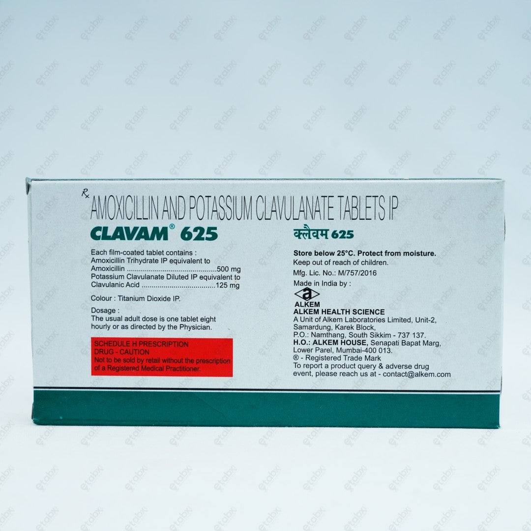 CLAVAM 625MG Tablets 10's