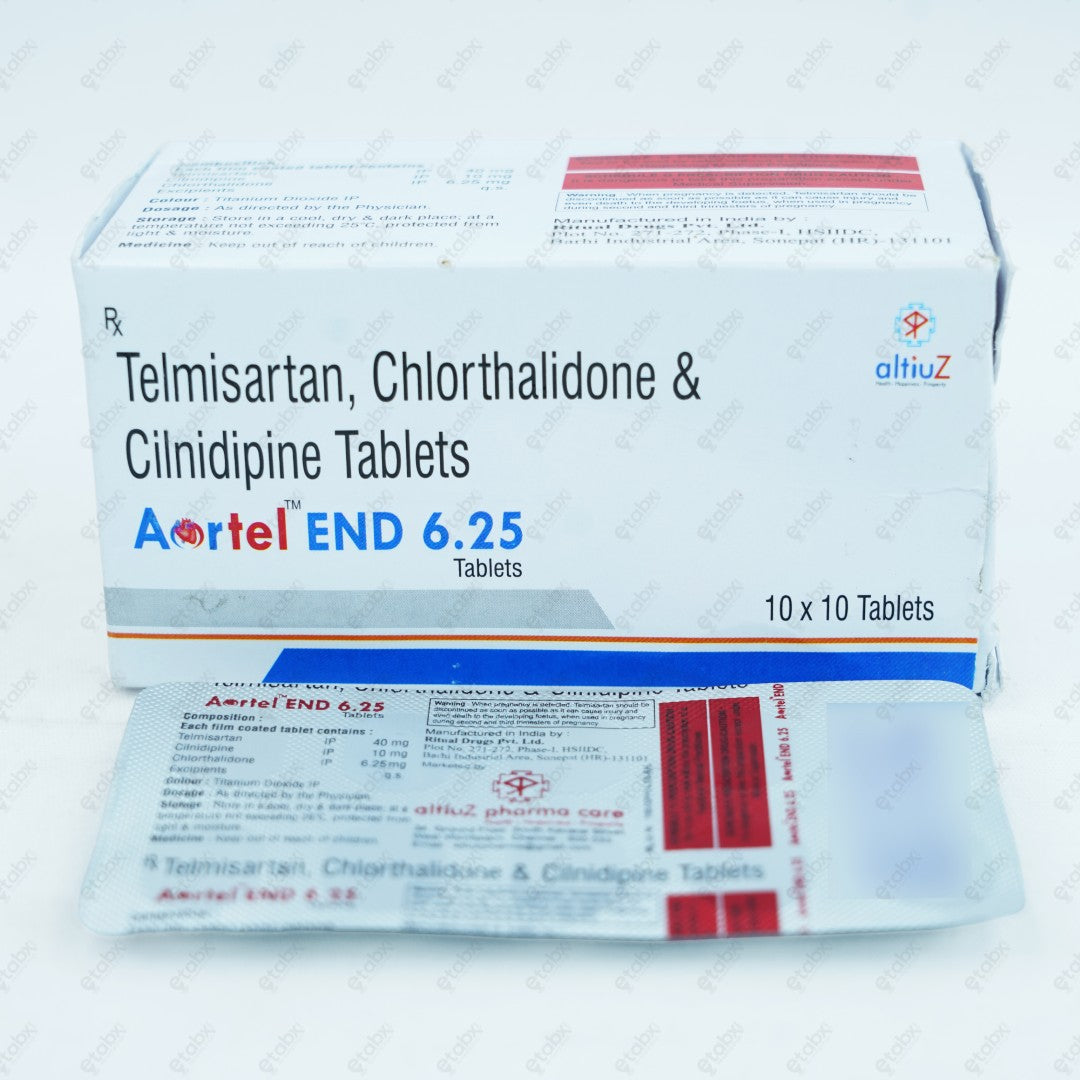 Aortel End 6.25mg Tablet 10's