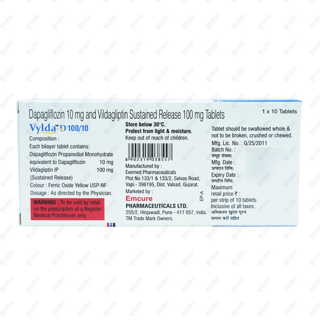 Vylda D 100/10mg Tablet