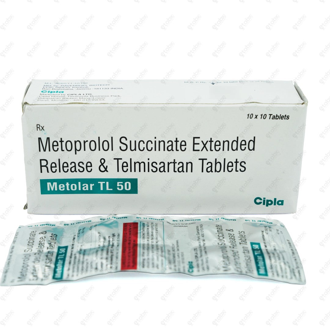 Metolar TL 50 Tablet 10's
