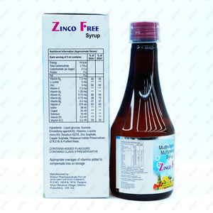 Zinco Free 200ml Syrup