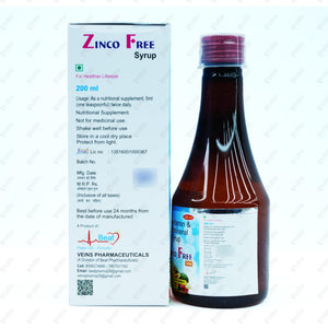 Zinco Free 200ml Syrup