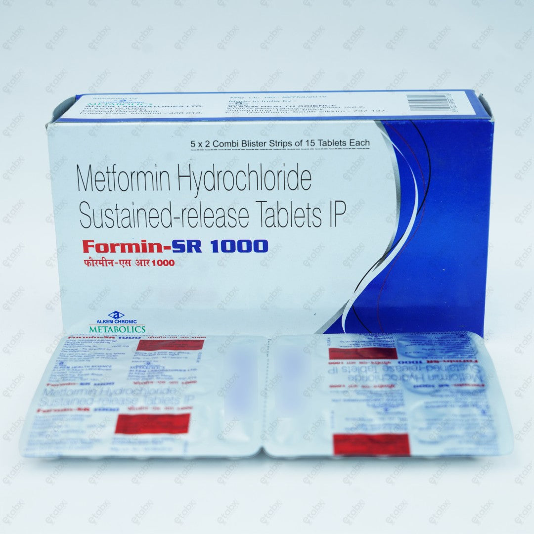 Formin SR 1000mg Tablets 15's