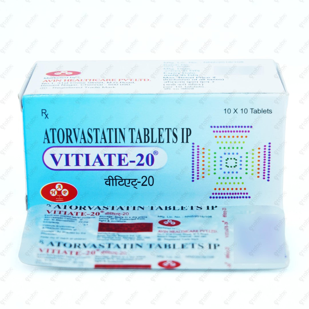 Vitiate 20mg Tablet 10's